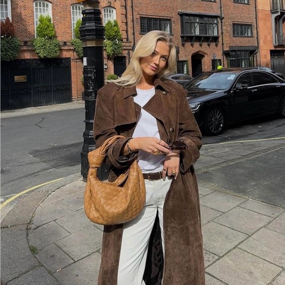 Soera Jackets & Blazers - Classic Tan Double-Breasted Women's Trench Coat